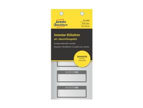 Kleebisetikett inventeerimiseks polüesterkile AVERY Zweckform 50x20mm 10 lehte must (6905)