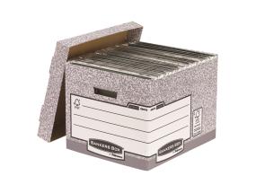 Arhiivikast kaanega FELLOWES 325x285x385mm hall/valge