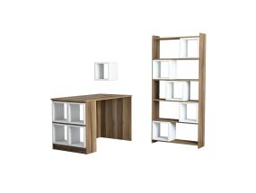 Box - Walnut, White