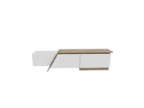 TV laud Zonas - White, Walnut