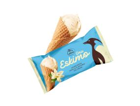 ONU ESKIMO Vanillimaitseline koorejäätis vahvlikoonuses  165ml/80g x 28tk