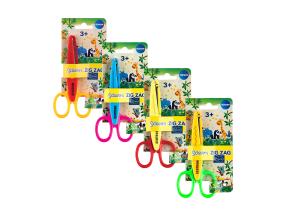 Käärid CENTRUM ZIG ZAG 13,5cm tömbi otsaga, assortii värvid