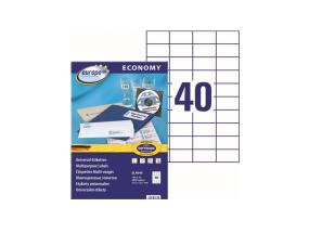 Kleebisetikett AVERY Economy 52,5x29,7mm 40 lehel 100 lehte