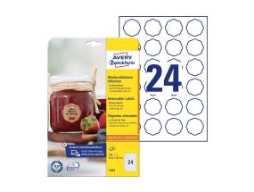 Kleebisetikett AVERY Zweckform 40,8x40,3mm 10 lehte eemaldatav lillekujuline (5084)