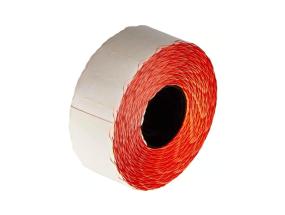 Kleebisetikett hinnapüstolile 26x12mm punane 1500tk rullis