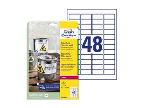 Kleebisetikett polüesterkilest ilmastikukindel AVERY Zweckform 45,7x21,2mm 20 lehte pakis (L4778-20)