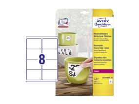 Kleebisetikett polüesterkilest ilmastikukindel AVERY Zweckform 99,1x67,7mm 20 lehte pakis eemaldatav (L4715REV-20)