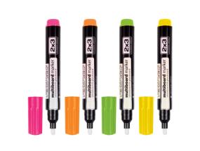 kriidimarker/klaastahvlimarker Multiboard neoonvärvid 4tk pakis