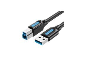 CABLE USB2.0 MALE TO MALE/2M BLACK COQBH VENTION