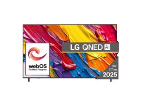 TV Set LG 86" 4K/Smart 3840x2160 Wireless LAN Bluetooth webOS Black 86QNED82A3B