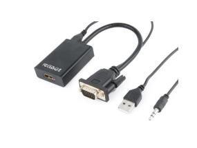 I/O ADAPTER VGA TO HDMI/A-VGA-HDMI-01 GEMBIRD