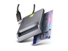 CARD READER FLAT SMARTCARD/ID/USB-C 1.3M CRE-SM3TC AXAGON