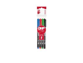 Marker OHP Pen ICO F suurus 4värvi komplektis