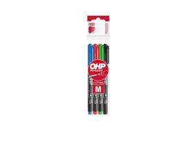 Marker OHP Pen ICO M suurus 4värvi komplektis