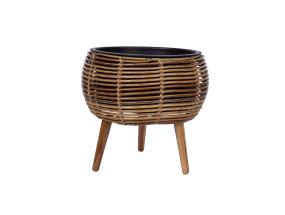 Lillepott WICKER 37x37xH35cm, helepruun