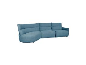 Nurgadiivan CANNES VN elektriline recliner 310x101/91xH92cm, hallikassinine