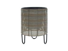 Lillepott WICKER D36xH48cm, beežikashall