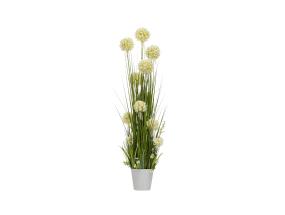 Kunstlill IN GARDEN H120cm, valge hüatsint, rohukõrred potis