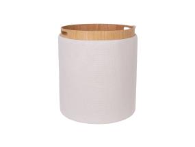 Tumba/laud HIRO D39xH44cm, valge, panipaigaga