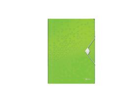 Plastmapp A4 kummiga LEITZ WOW roheline