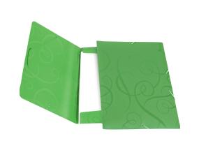 Plastmapp kummiga FORPUS Barocco A4 laimiroheline