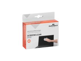 Puhastuslapid ekraanile niisutatud DURABLE Screenclean Duo märg+kuiv 10tk pakis