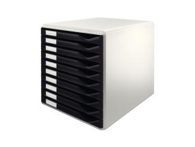Sahtliboks 285x290x355 LEITZ 10-sahtliga A4 must