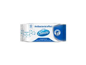Salvrätikud kätele niisutatud antibakteriaalsed pantenooliga SMILE 60tk