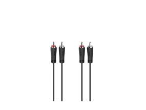 Hama Audio Cable, 2 RCA - 2 RCA, 1.5 m, must - Kaabel