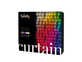 Twinkly Curtain, jõulukardin, 210 LED, IP44, must - Nutikad jõulutuled