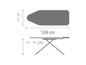 Triikimislaud Brabantia 124 x 38 cm