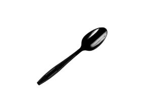 Supilusikas korduvkasutatav 18cm must 100tk
