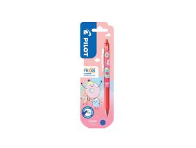Tindipliiats mehaaniline PILOT Frixion Clicker Fancy Sweet Coral Pink kustutatav 0,7mm sinine