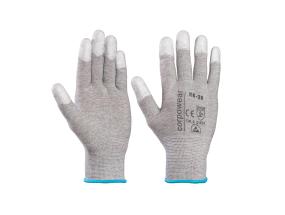 Töökindad nailonist antistaatilised ESD PU-kate näpuotstes KK38 nr.7