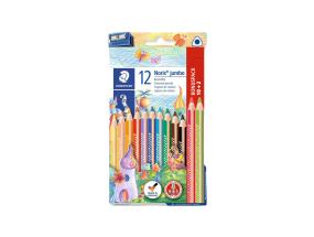 Värvipliiatsid STAEDTLER Noris Jumbo 12 värvi + teritaja