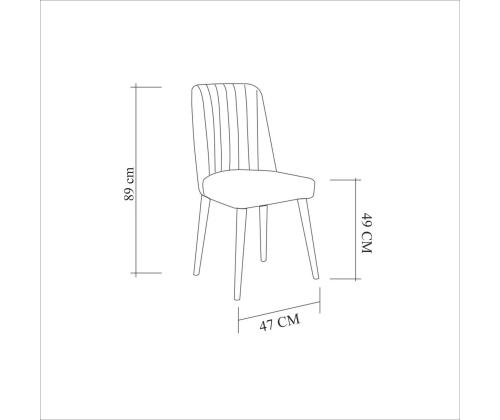 Mööblikomplekt toolid Vina Walnut Stone