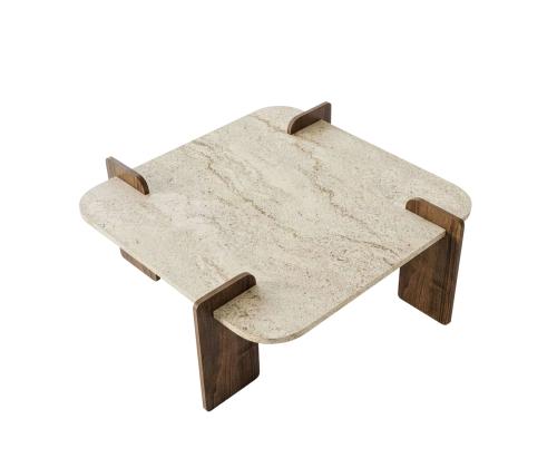 Kohvilaud Afrolli - Travertine, Walnut