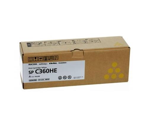 Ricoh SP C360HE (408187) Toner Cartridge, Yellow