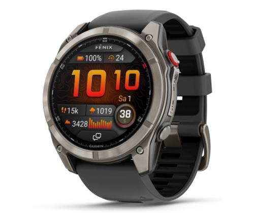 Garmin Fenix 8 Pro Smart Watch 51 mm AMOLED Sapphire, Titanium, Graphite/Black silicone band