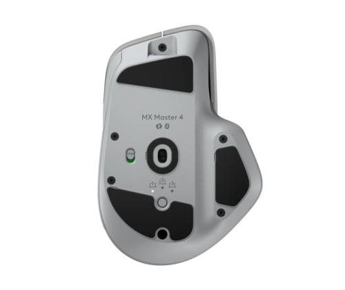 Logitech MX Master 4 Wireless Mouse RF Wireless + Bluetooth, 8000 DPI, Pale Grey