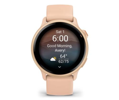 Garmin Vivoactive 6 Smart Watch 30.4 Metallic Pink Dawn with Pink Dawn Band