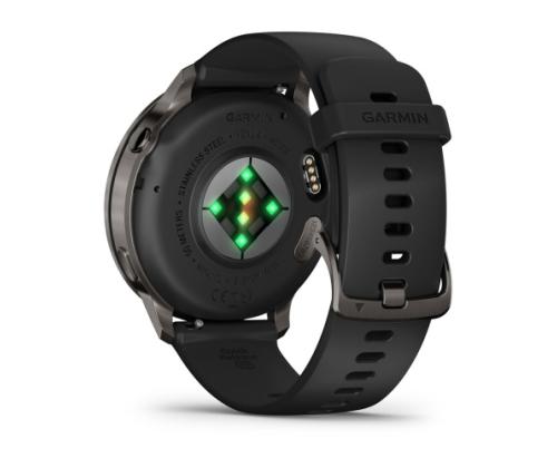 Garmin Venu 4 Smart Watch 45 mm Slate / Black Silicone Band