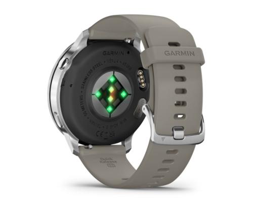 Garmin Venu 4 Smart Watch 45 mm Silver / Silver Gray Silicone Band