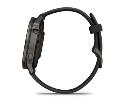 Garmin Venu 4 Smart Watch 41 mm Slate / Black Silicone Band