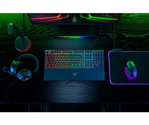Razer Ornata V3 Wired Gaming keyboard, USB, RGB LED, US, Mecha-membrane switch, Black