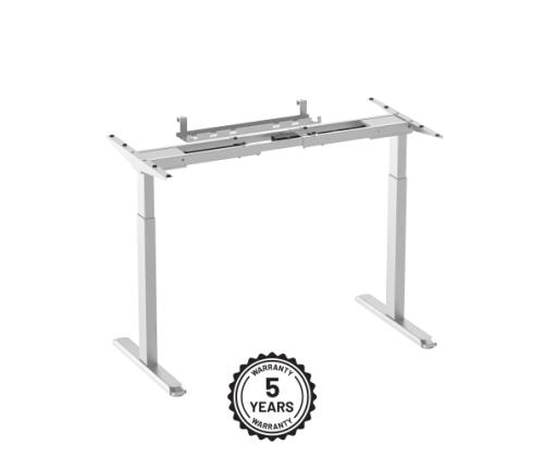 Adjustable Height Table Up Up Bjorn White, Table top L Dark Walnut