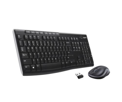 Logitech MK270 Wireless Combo Keyboard + Mouse, US Int, Black