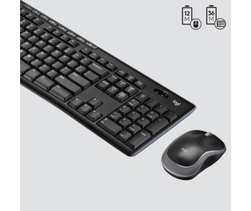 Logitech MK270 Wireless Combo Keyboard + Mouse, US Int, Black