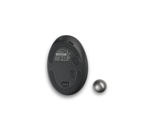 Kensington ProFit Ergo TB550 Trackball Wireless Mouse, RF Wireless + Bluetooth, 1600 DPI, Black/Grey
