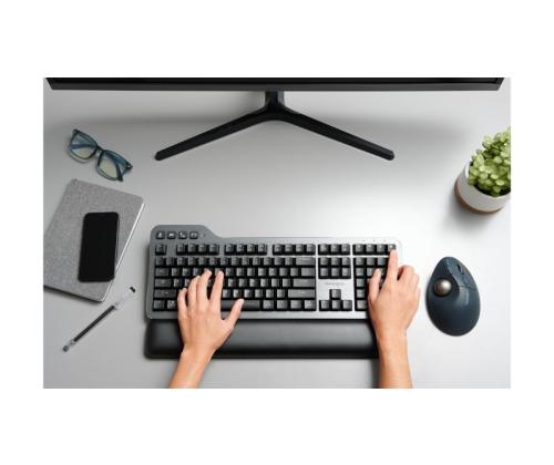 Kensington ProFit Ergo TB550 Trackball Wireless Mouse, RF Wireless + Bluetooth, 1600 DPI, Black/Grey